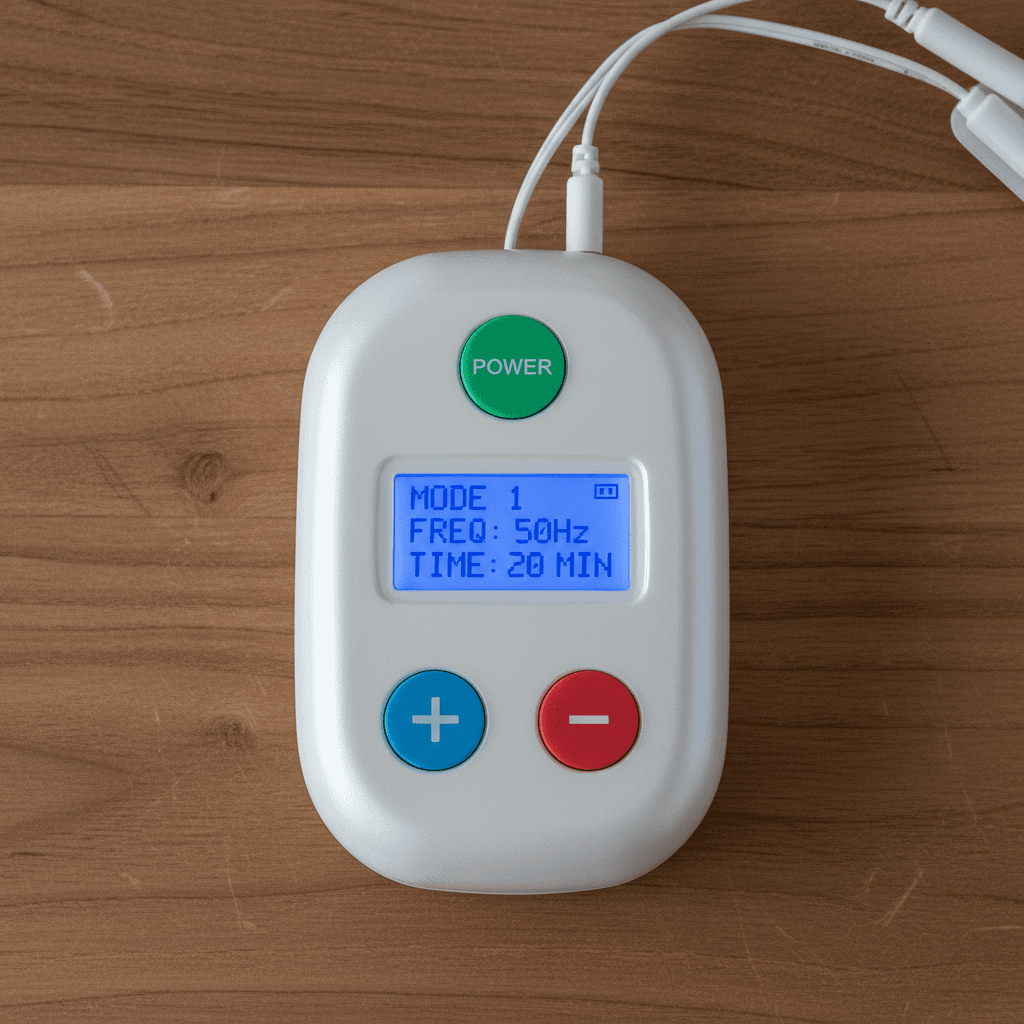 ReliefWave Pro TENS device on a table